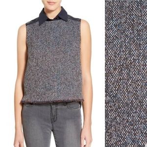 Bailey 44 Mixed-media Tweed Hopper Top sz M NWT